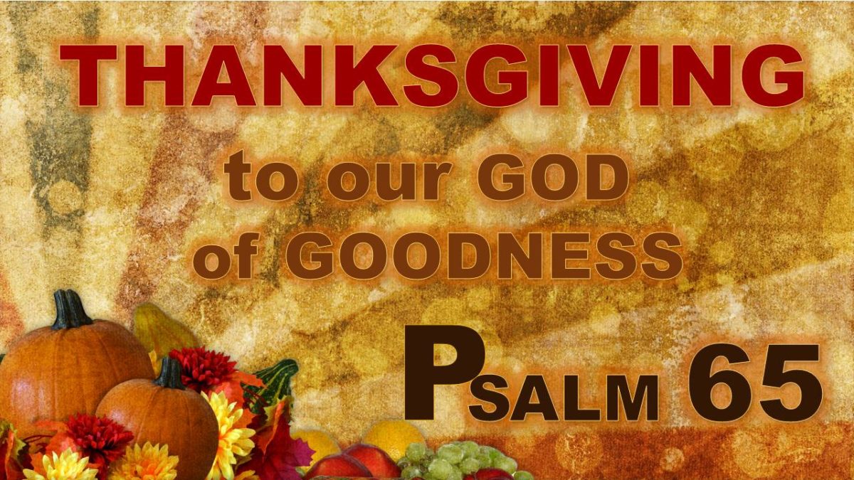 Thanksgiving to Our God of Goodness: Psalm 65